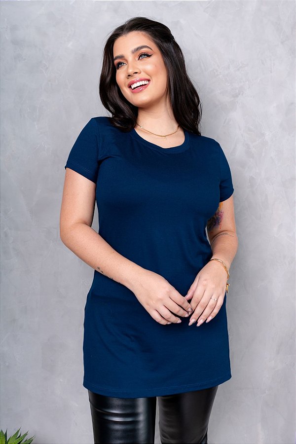 LONG LINE - BÁSICA - COR AZUL MARINHO