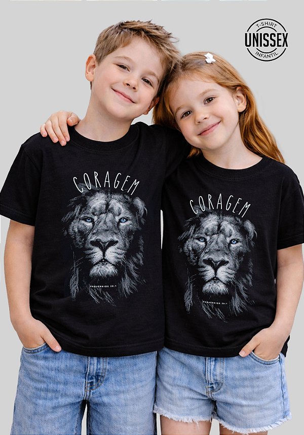 INFANTIL UNISSEX - LEÃO CORAGEM - COR PRETO