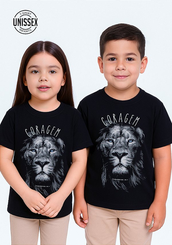 INFANTIL UNISSEX - LEÃO CORAGEM - COR PRETO