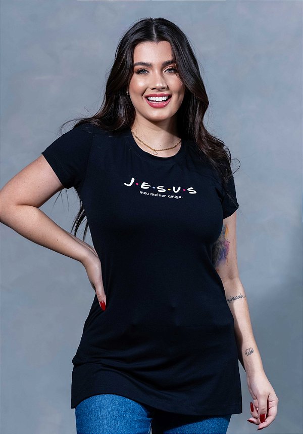 LONG LINE - JESUS MEU MELHOR AMIGO - COR PRETO