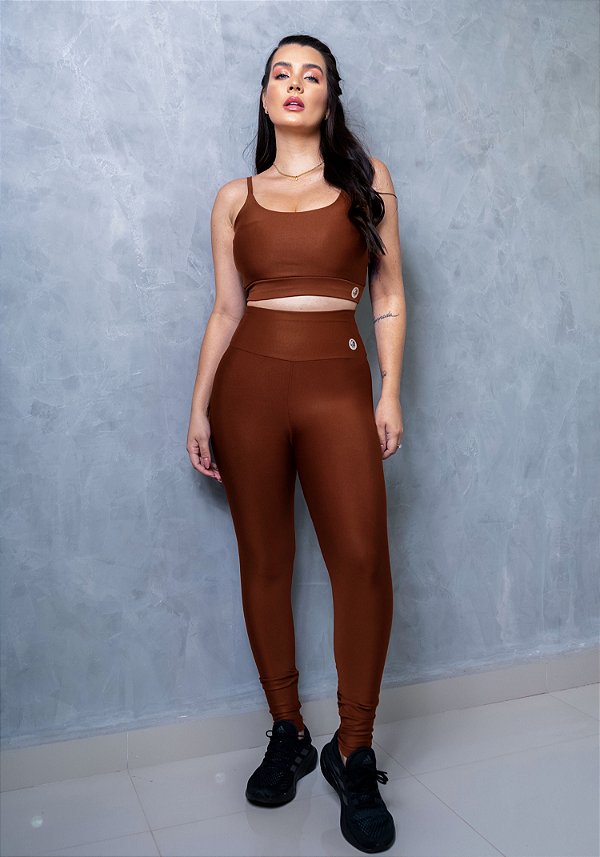 CONJUNTO FITNESS - COR MARROM