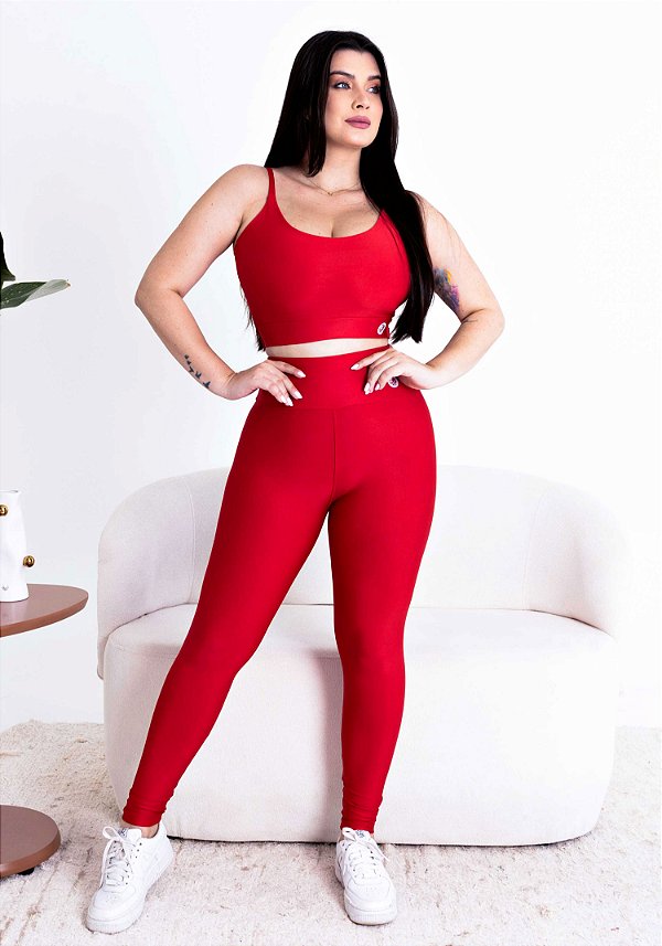 CONJUNTO FITNESS - COR VERMELHO
