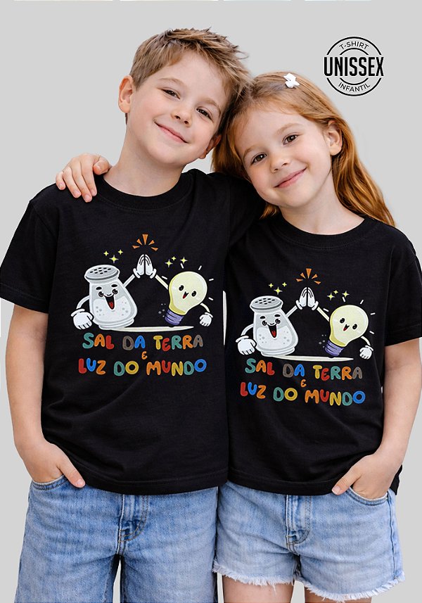 INFANTIL UNISSEX - SAL DA TERRA E LUZ DO MUNDO - COR PRETO