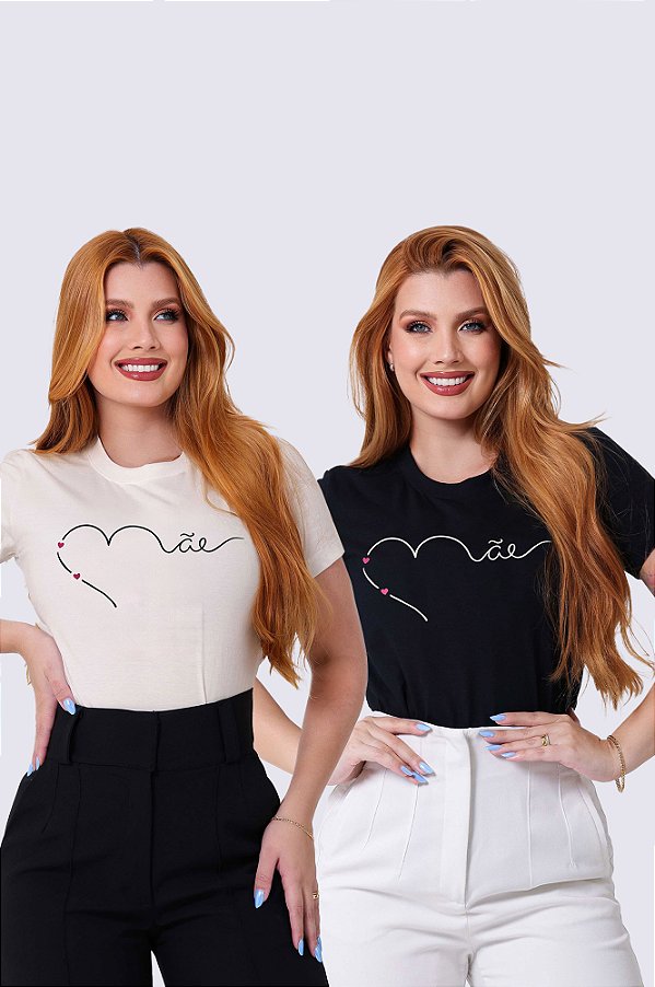 T-SHIRT FEMININA - MÃE CORAÇÃO
