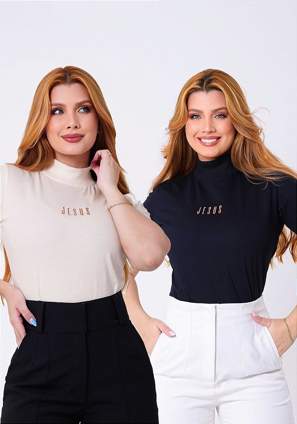 T-SHIRT GOLA ALTA - JESUS - ALTO RELEVO