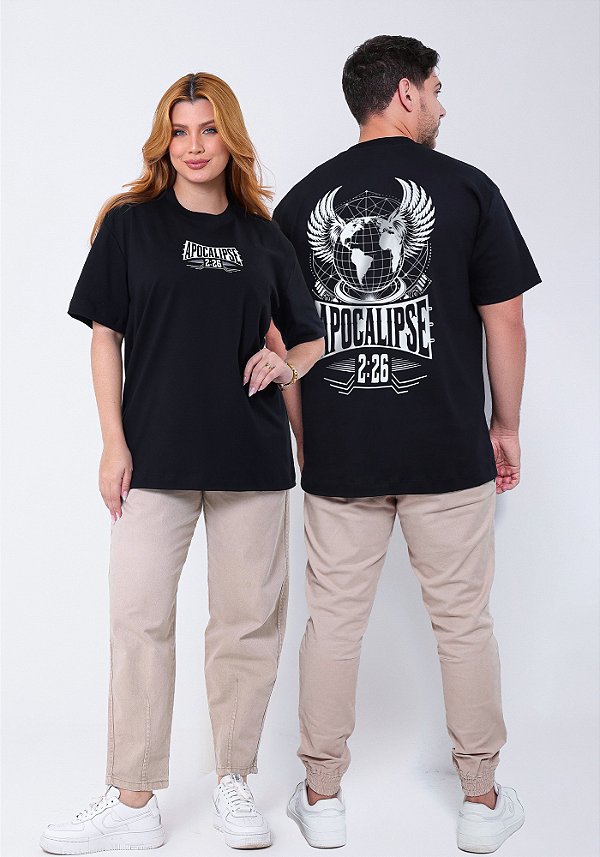 OVERSIZED - APOCALIPSE 2:26 - COR PRETO