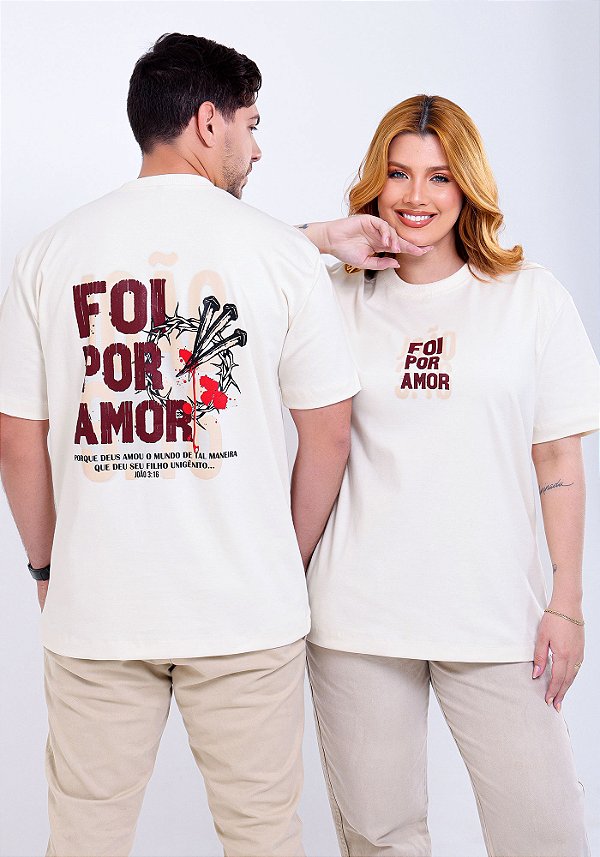 OVERSIZED - FOI POR AMOR - COR MARFIM