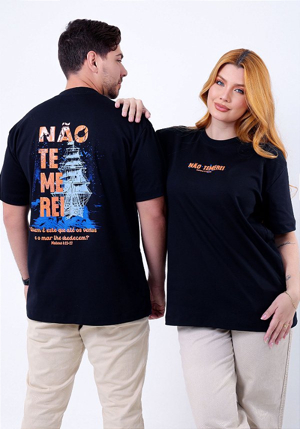 OVERSIZED - NÃO TEMEREI - COR PRETO