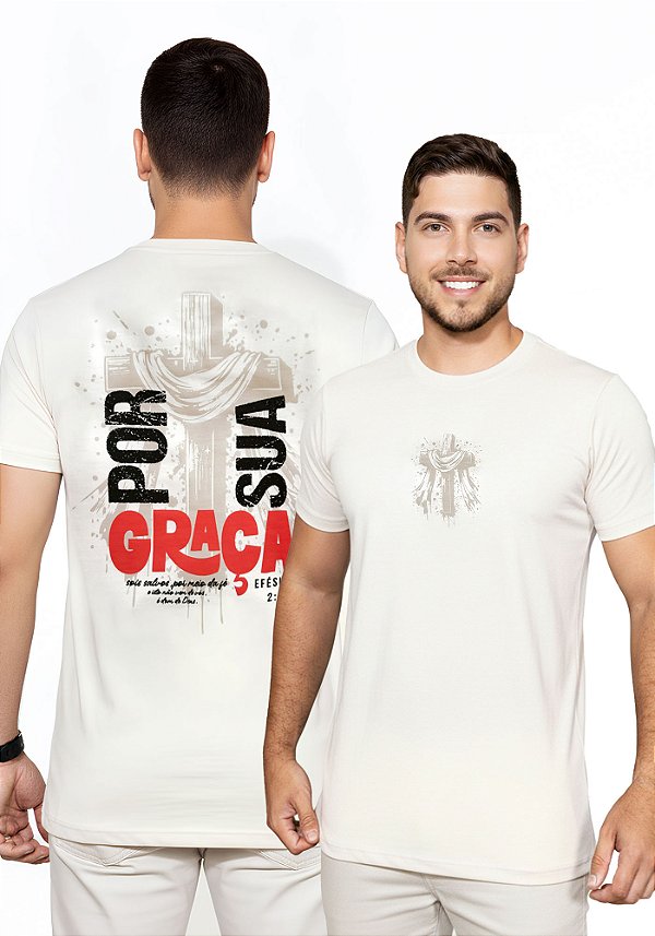 T-SHIRT MASCULINA - CRUZ POR SUA GRAÇA