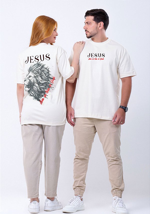 OVERSIZED - JESUS LEÃO DA TRIBO DE JUDÁ - COR MARFIM