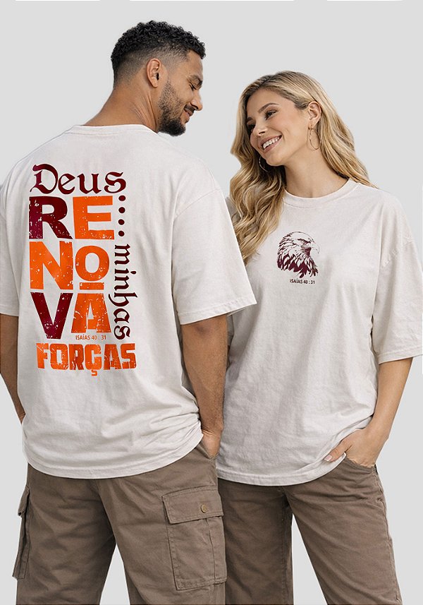 OVERSIZED - DEUS RENOVA FORÇAS - COR MARFIM