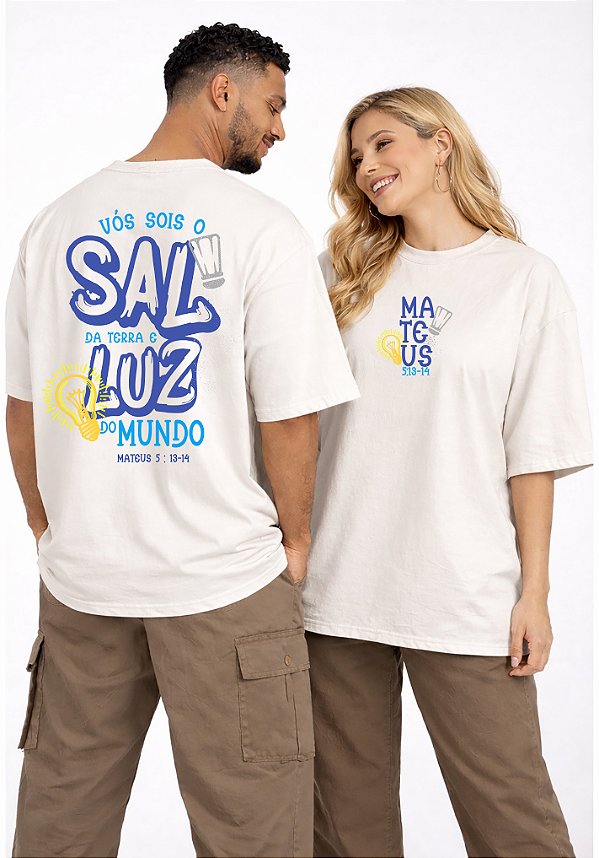 OVERSIZED - VÓS SOIS O SAL DA TERRA - COR MARFIM