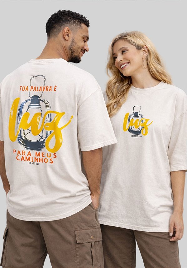 OVERSIZED - A TUA PALAVRA É LUZ - COR MARFIM