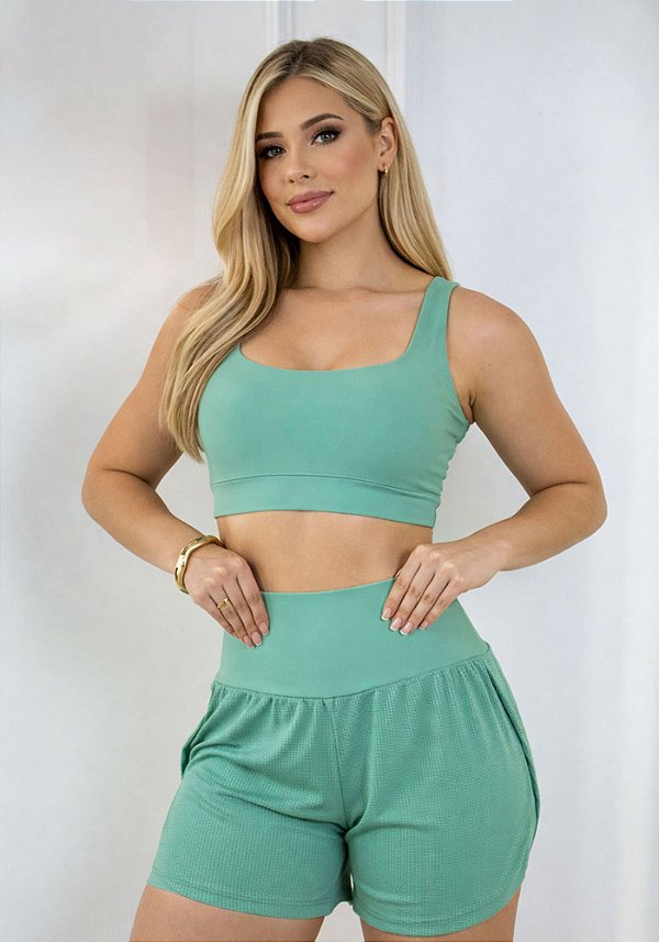 CONJ. SHORT DUPLO CORRIDA - VERDE