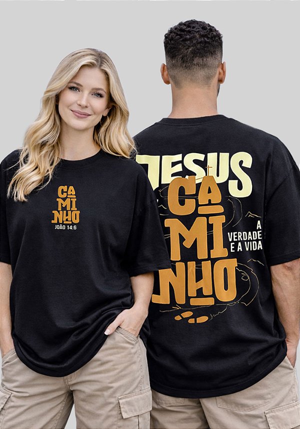 OVERSIZED - JESUS É O CAMINHO - COR PRETO