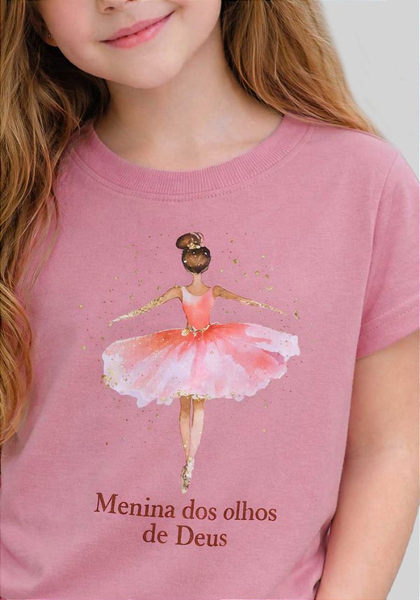 INFANTIL FEMININA - MENINA DOS OLHOS DE DEUS - COR ROSA CLARO