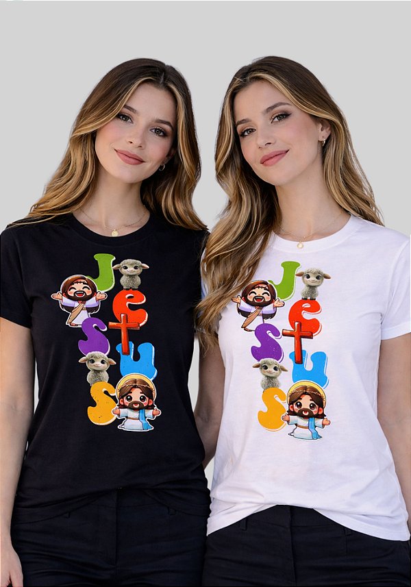 T-SHIRT FEMININA - JESUS SÍMBOLOS