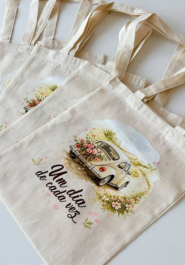 ECOBAG BOLSA DE ALGODÃO CRU - UM DIA DE CADA VEZ