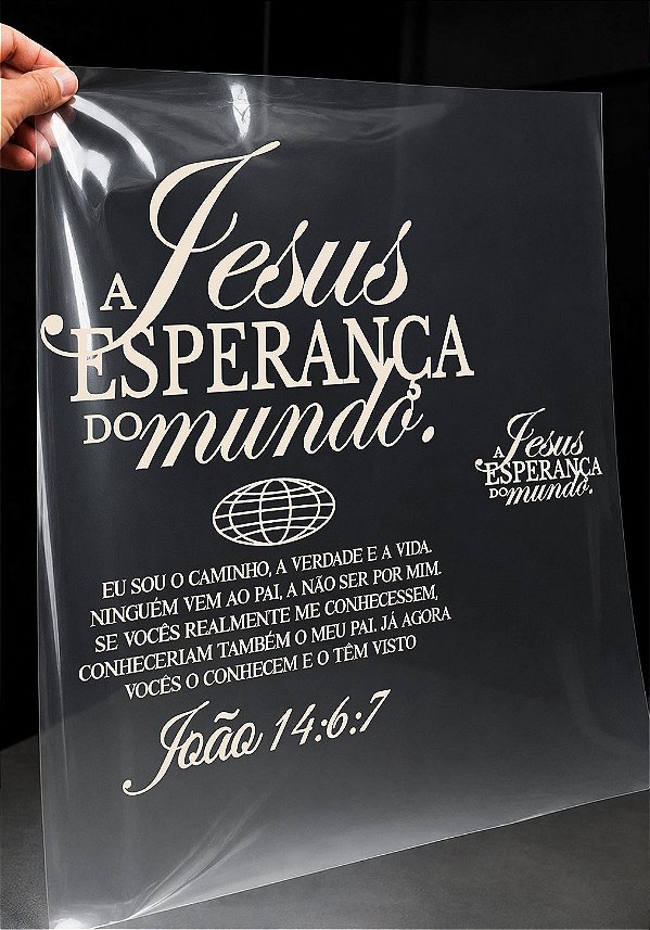 IMPRESSÃO DE DTF - JESUS A ESPERANÇA DO MUNDO - 31X40 CM