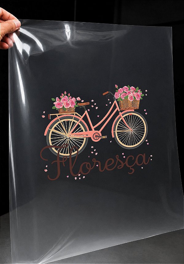 IMPRESSÃO DE DTF - BICICLETA FLORESÇA - 17X13 CM