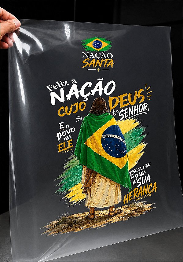 IMPRESSÃO DE DTF-FELIZ A NAÇÃO INFANTIL - 20X29 CM