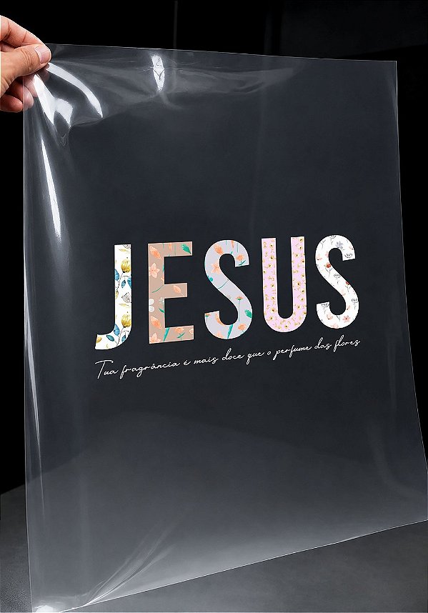 IMPRESSÃO DE DTF -JESUS FRAGRÂNCIA MAIS DOCE QUE AS FLORES- 20X10 CM