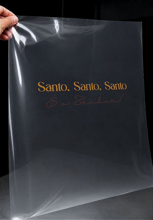 IMPRESSÃO DE DTF - SANTO É O SENHOR- 18X04 CM