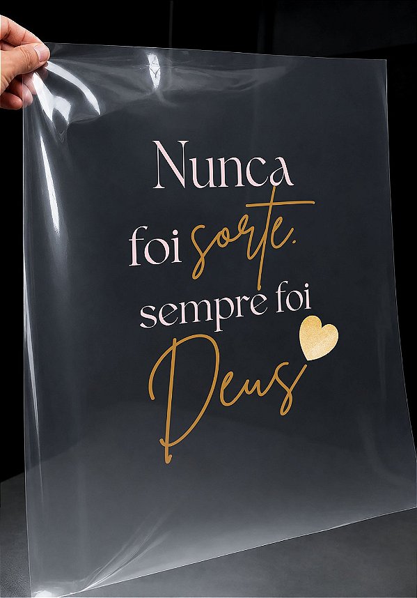 IMPRESSÃO DE DTF - NUNCA FOI SORTE- 16X21 CM