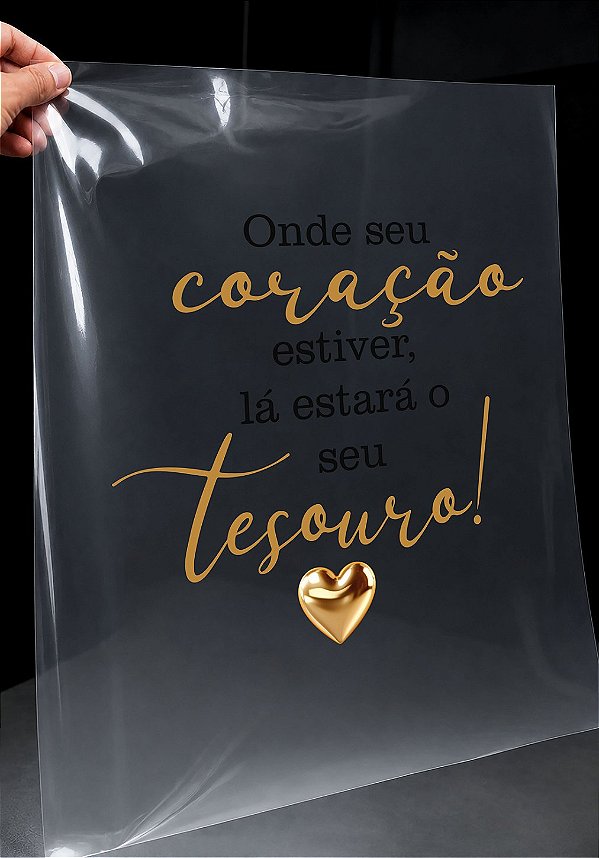 IMPRESSÃO DE DTF - ONDE SEU CORAÇÃO ESTIVER- 23X21 CM