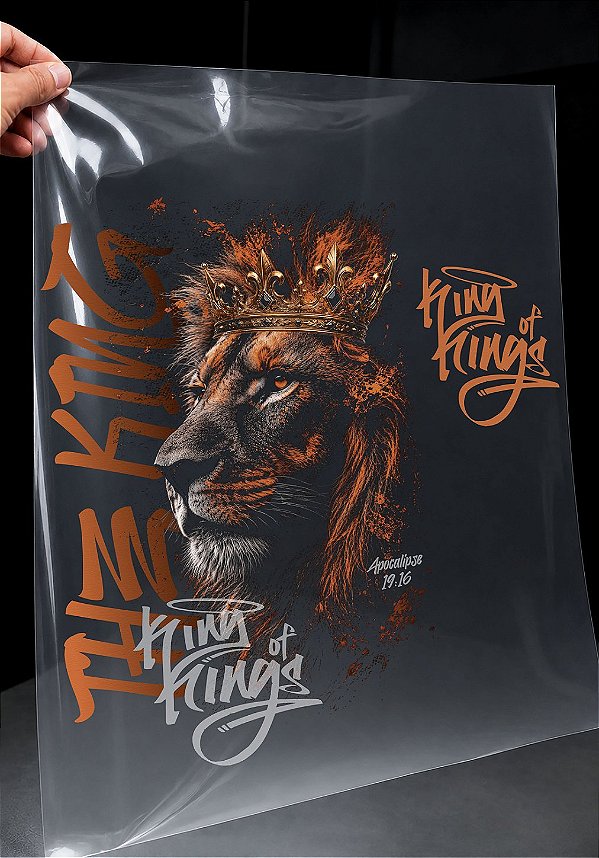 IMPRESSÃO DE DTF - KING OF KINGS - 28X43 CM