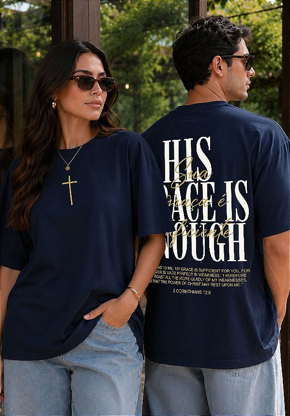 OVERSIZED - SUA GRAÇA É SUFICIENTE - COR AZUL