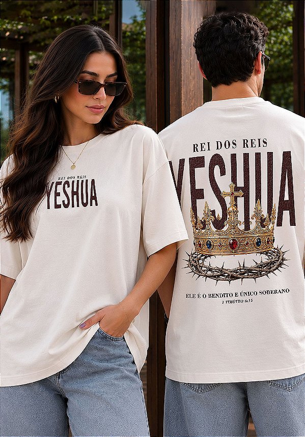 OVERSIZED - REI DOS REIS YESHUA COROA - COR MARFIM