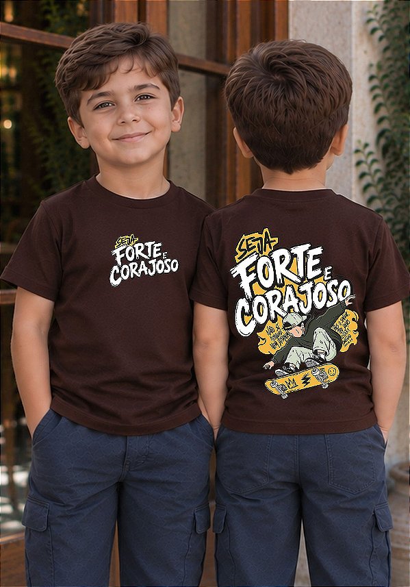 INFANTIL UNISSEX -SKATE FORTE E CORAJOSO - COR MARROM