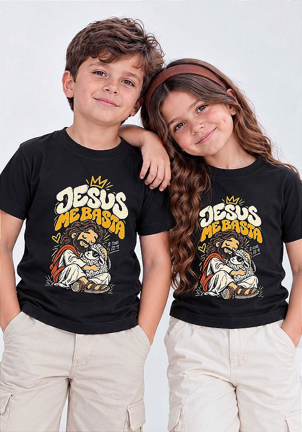 INFANTIL UNISSEX -JESUS ME BASTA - COR PRETO