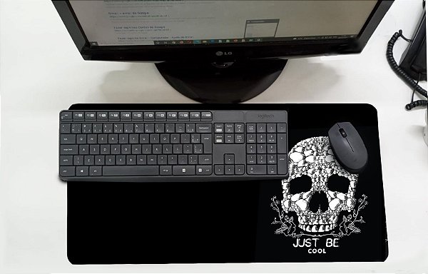 Mouse Pad / Desk Pad Grande 30x70 - Caveira Just be