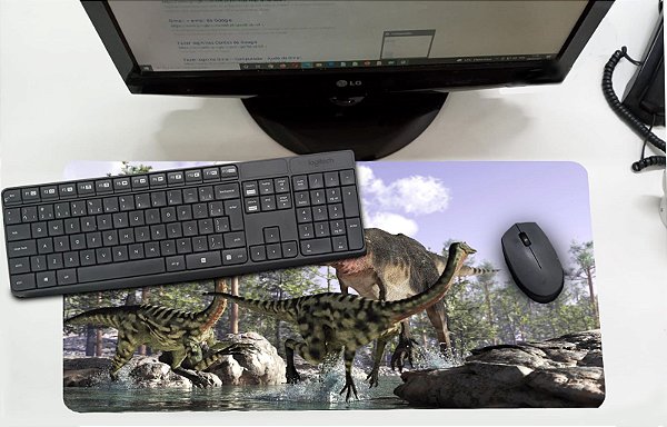 Mouse Pad / Desk Pad Grande 30x70 Infantil - Dinossauro