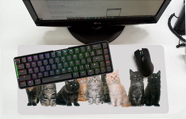 Mouse Pad / Desk Pad Grande 30x70 - Gatos