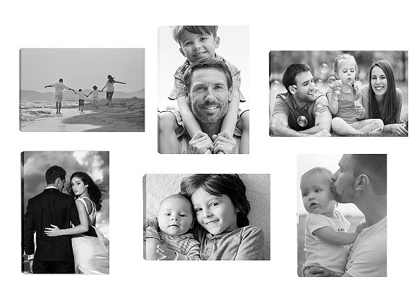 6 Quadros  Personalizados com foto 20x30 em poliester