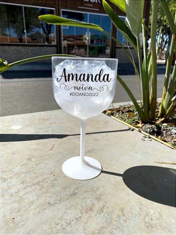 Kit 35 Taças De Gin 580ml Degradê Acrílico Personalizadas