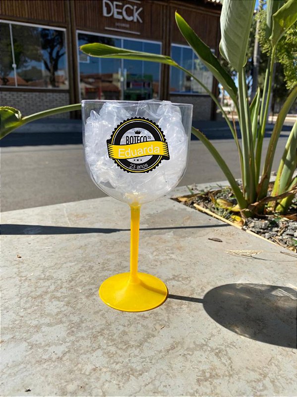kit 5 taças de gin gim degradê bicolor 580ml personalizadas