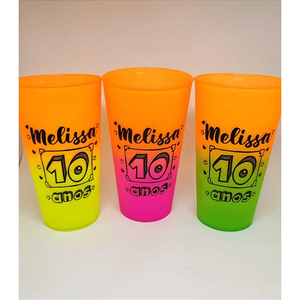 kit 60 Copos Twister Tricolor Bicolor 480ml Personalizados