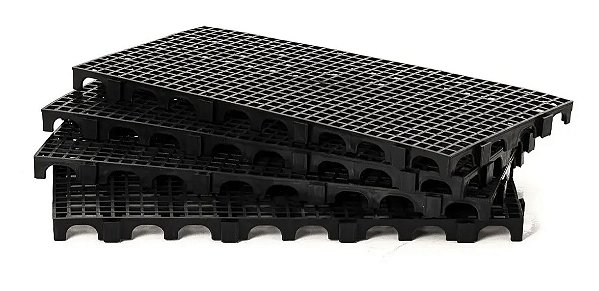 Estrado Plástico 25x50x2,5 cm Preto