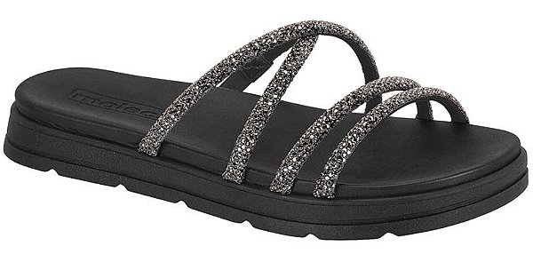 Sandália Papete Moleca Tiras Strass 5490.112