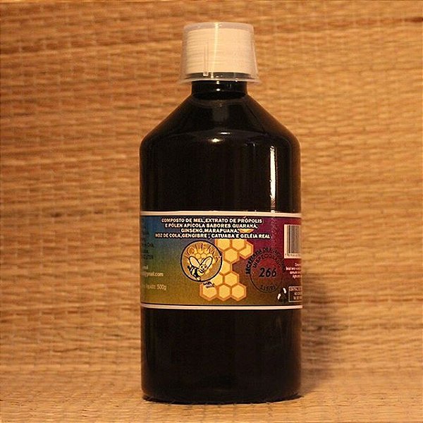 Super Energético Composto de Mel Extrato de Própolis e Pólen - 500ML