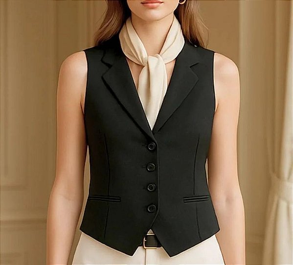 Colete Madalena - Preto