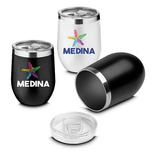 Copo Térmico em inox 350ml com tampa.