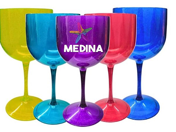 TAÇA DE GIN 580ML - GLITTER