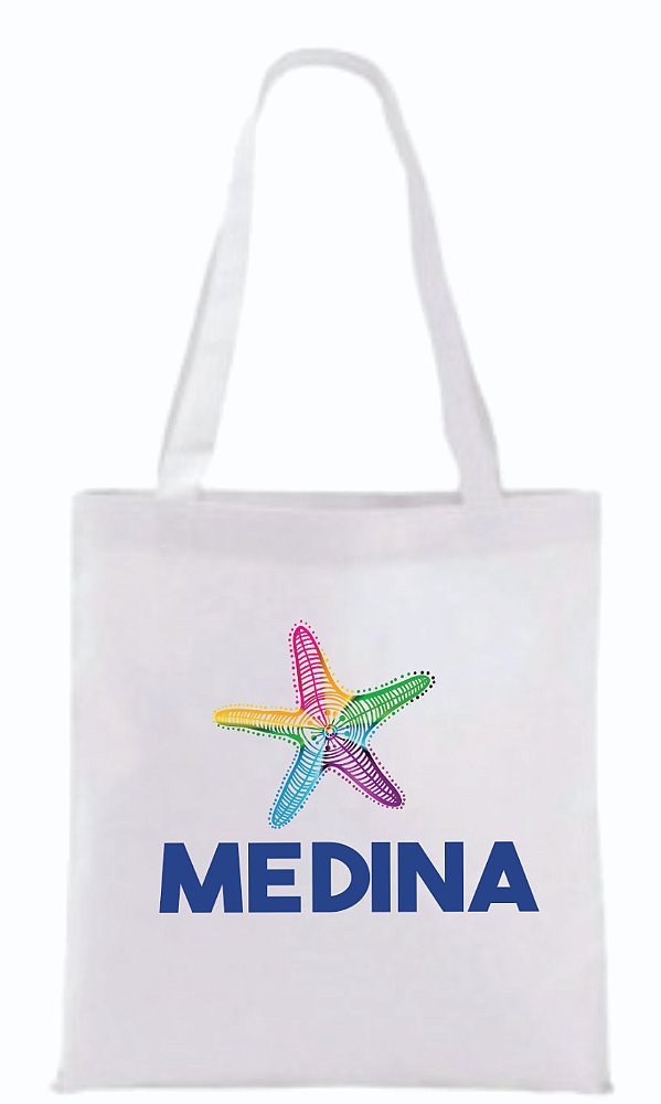 SACOLA SUBLIMÁTICA BRANCA 32X38 COM ALÇA  - Poliester