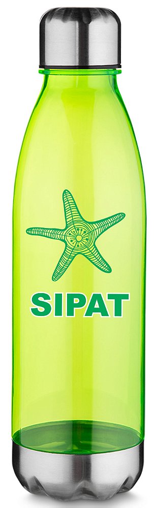Garrafa plástica com capacidade de até 700 ml verde SIPAT.