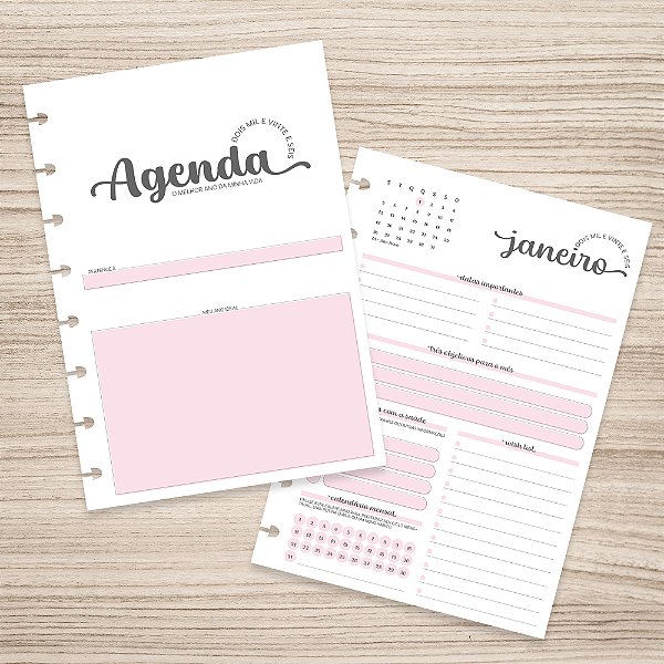 Refil de Agenda 2026 para caderno de Discos